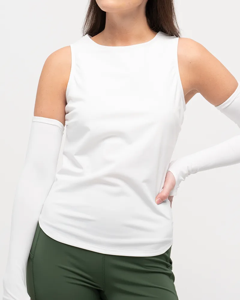 Go Deep Sun & Swim Tank with Built-in Bra - Salt