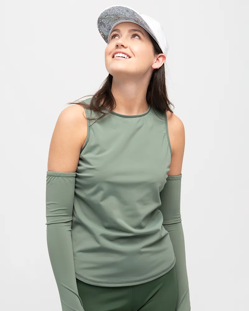Go Deep Sun & Swim Tank with Built-in Bra - Seagrass