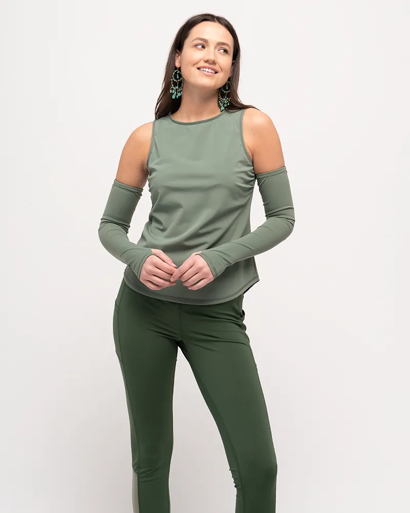 Go Deep Sun & Swim Tank with Built-in Bra - Seagrass