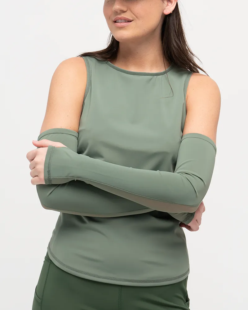 Go Deep Sun & Swim Tank with Built-in Bra - Seagrass
