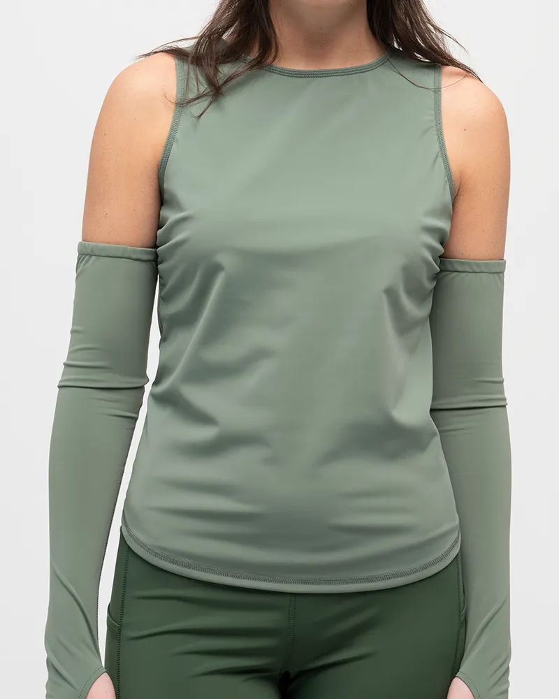 Go Deep Sun & Swim Tank with Built-in Bra - Seagrass