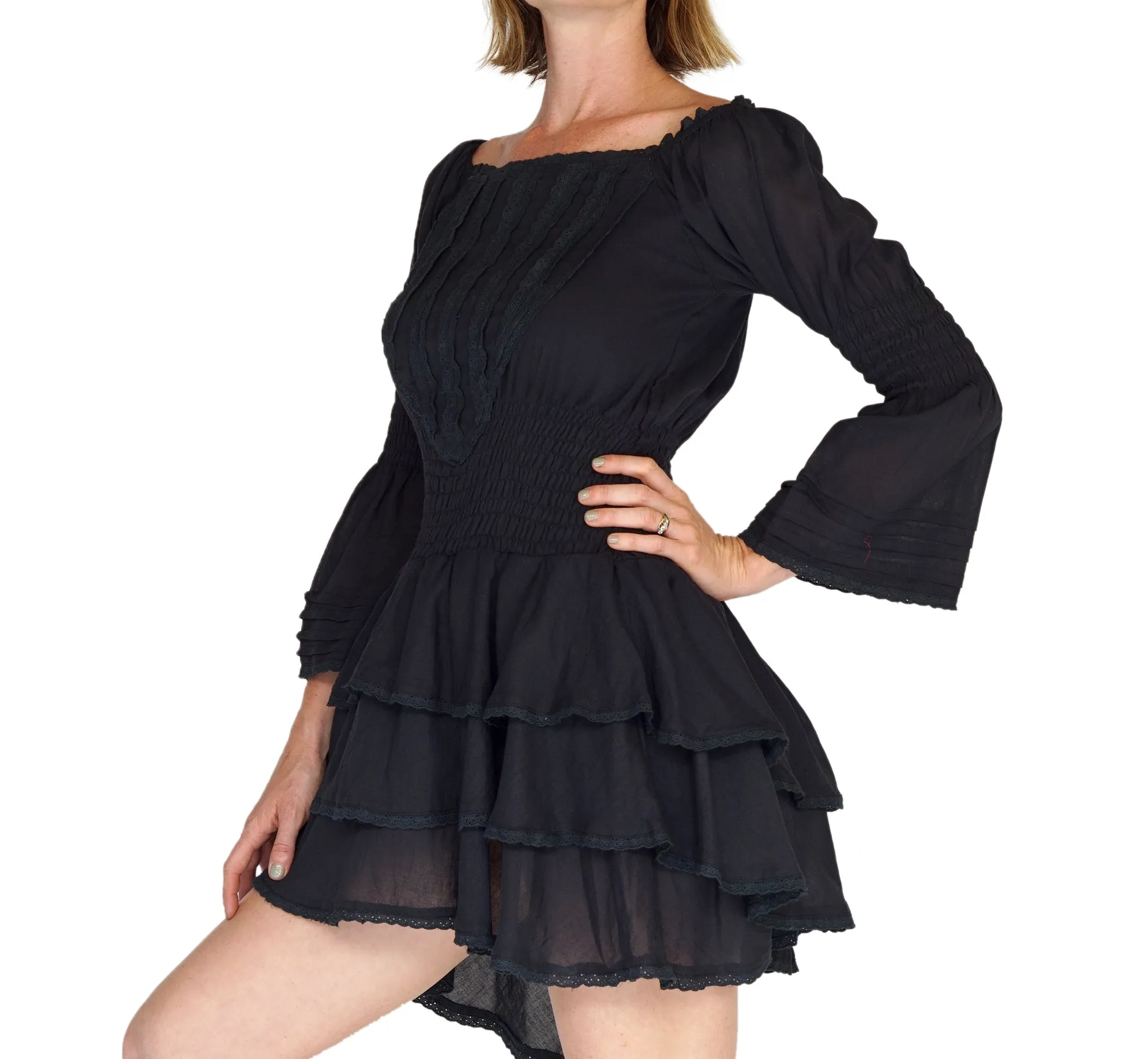 'Grace' Wench, Renaissance, Steampunk Dress - Black