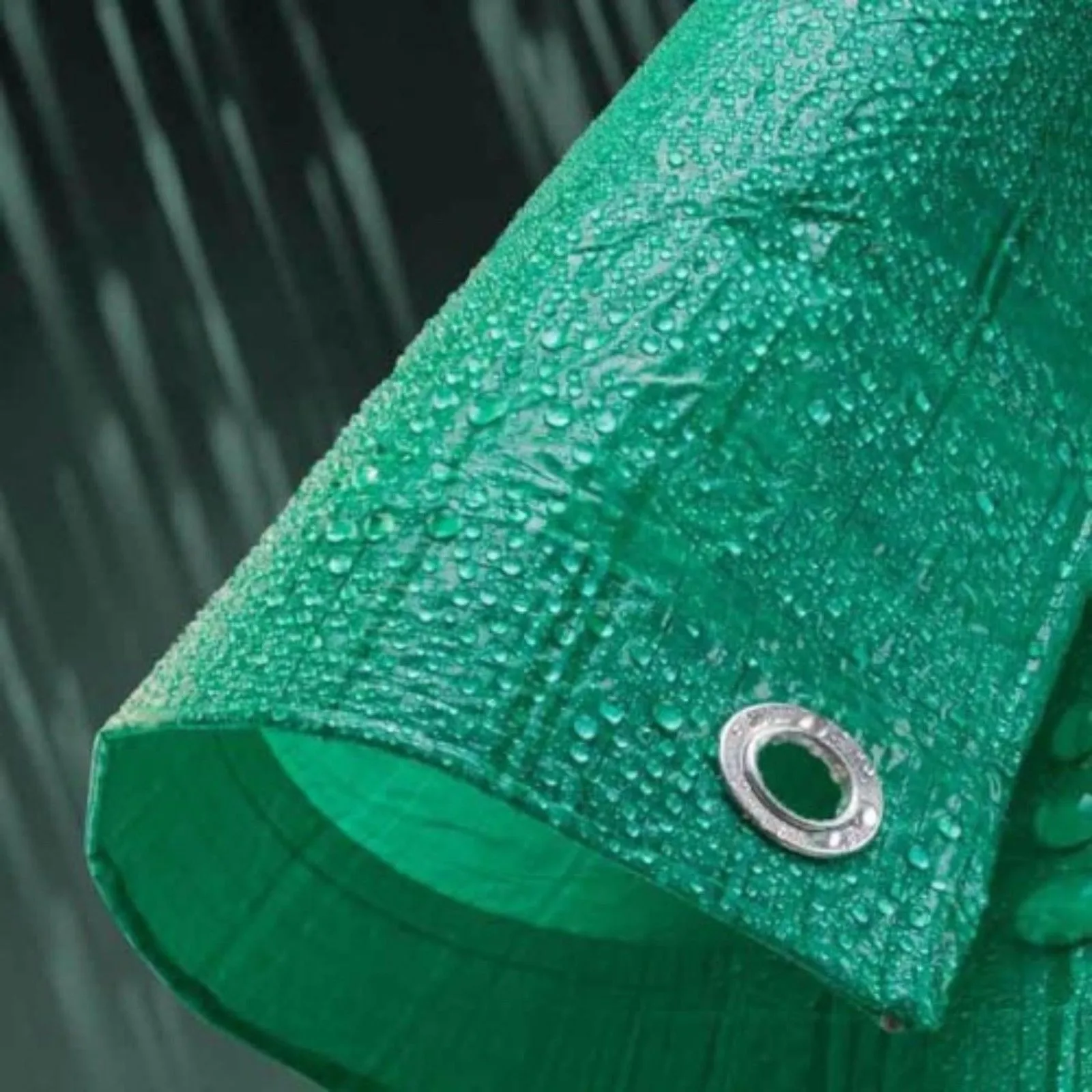 Green Tarpaulin Plastic Canopy Tarp PVC Sheet Waterproof Heavy Duty Cover 8ft x 6ft - GDS082