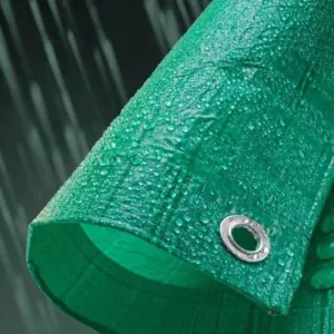 Green Tarpaulin Plastic Canopy Tarp PVC Sheet Waterproof Heavy Duty Cover 8ft x 6ft - GDS082