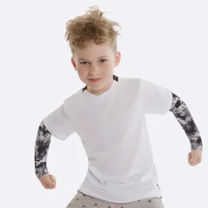 Grey Camo Kids Arm Sleeves