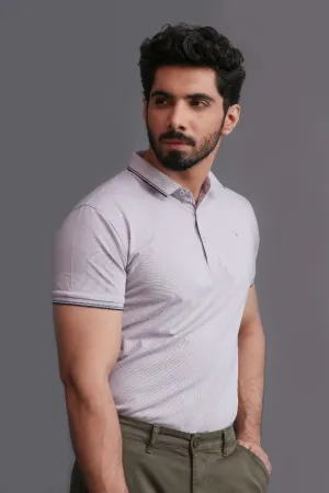 GREY PIQUE POLO