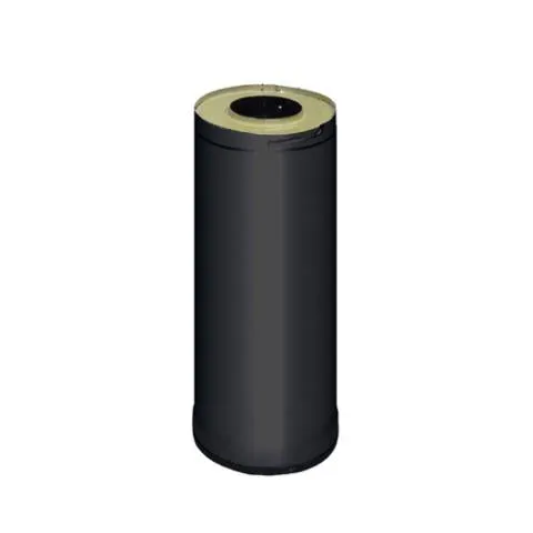 Harvia WHP500M Sauna Wood Stove Chimney Extension, 500mm, Black Steel