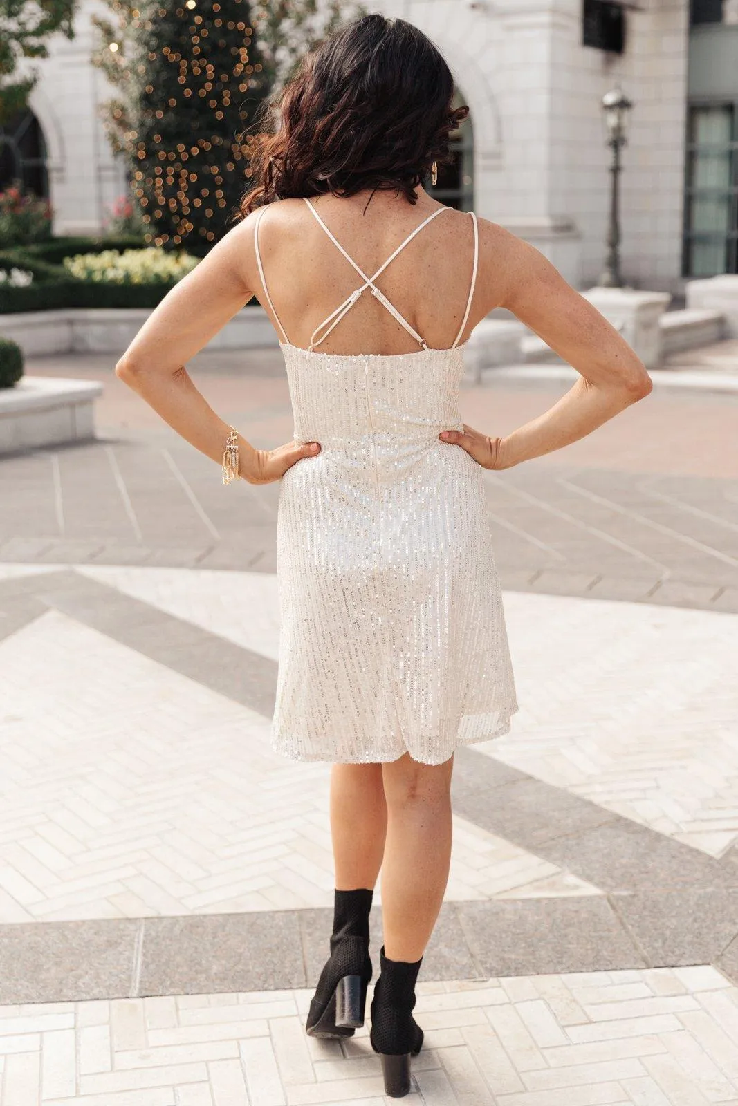 Hazel Blues® | Disco Queen Dress in Gold