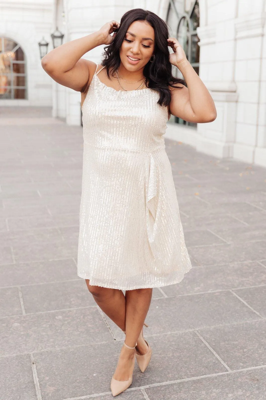 Hazel Blues® | Disco Queen Dress in Gold