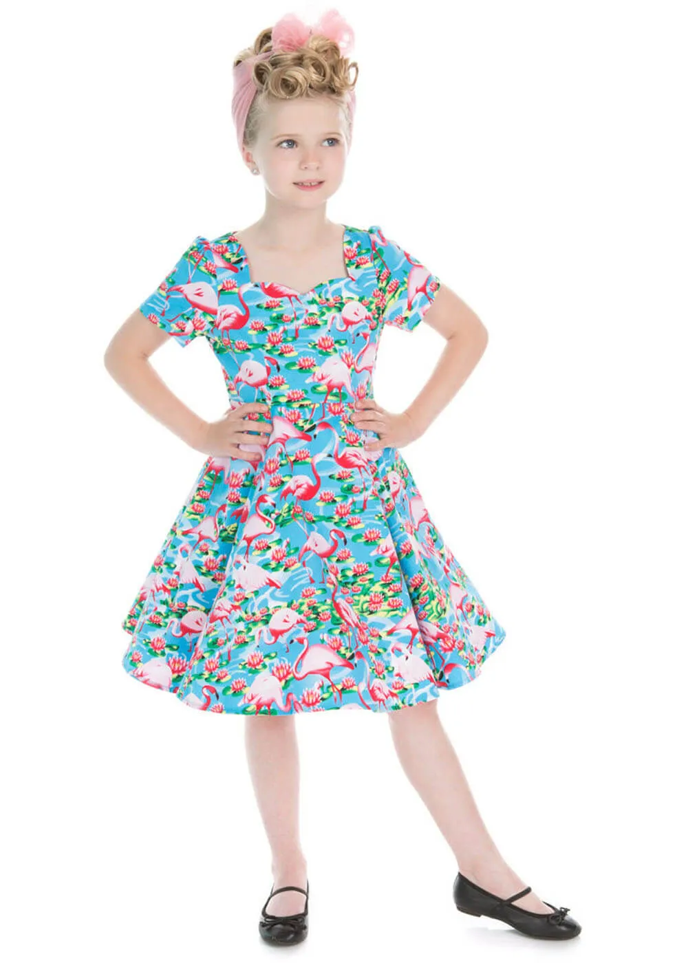 Hearts &amp; Roses Kids Funky Flamingo Dress
