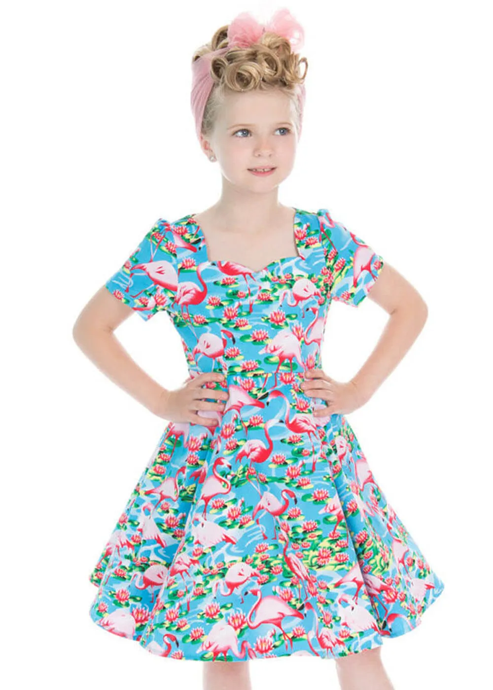 Hearts &amp; Roses Kids Funky Flamingo Dress
