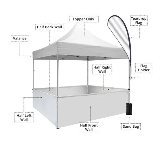 Heavy duty Custom Canopy Tent (6m W x 3m H)