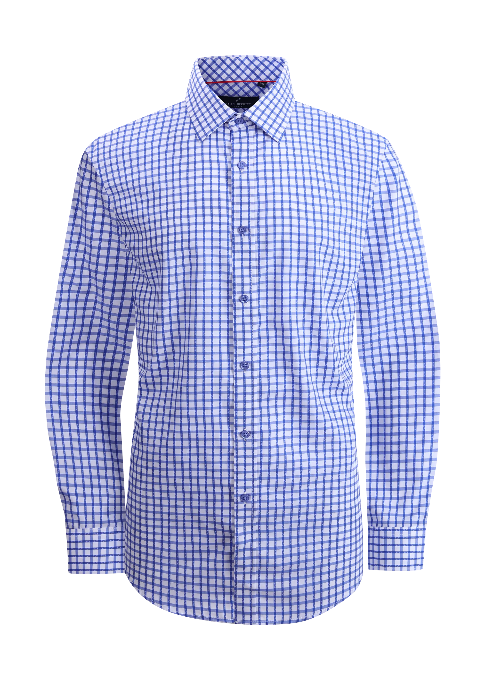 Hechter Paris Gingham Slim Fit Dress Shirt