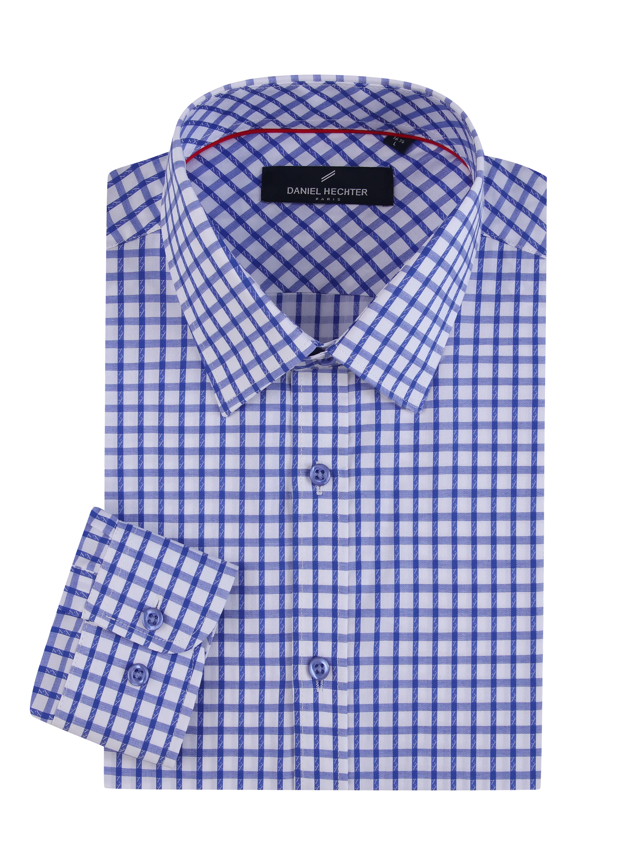 Hechter Paris Gingham Slim Fit Dress Shirt