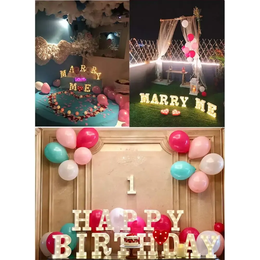 Illuminated Marquee Letters Happy Birthday Sign