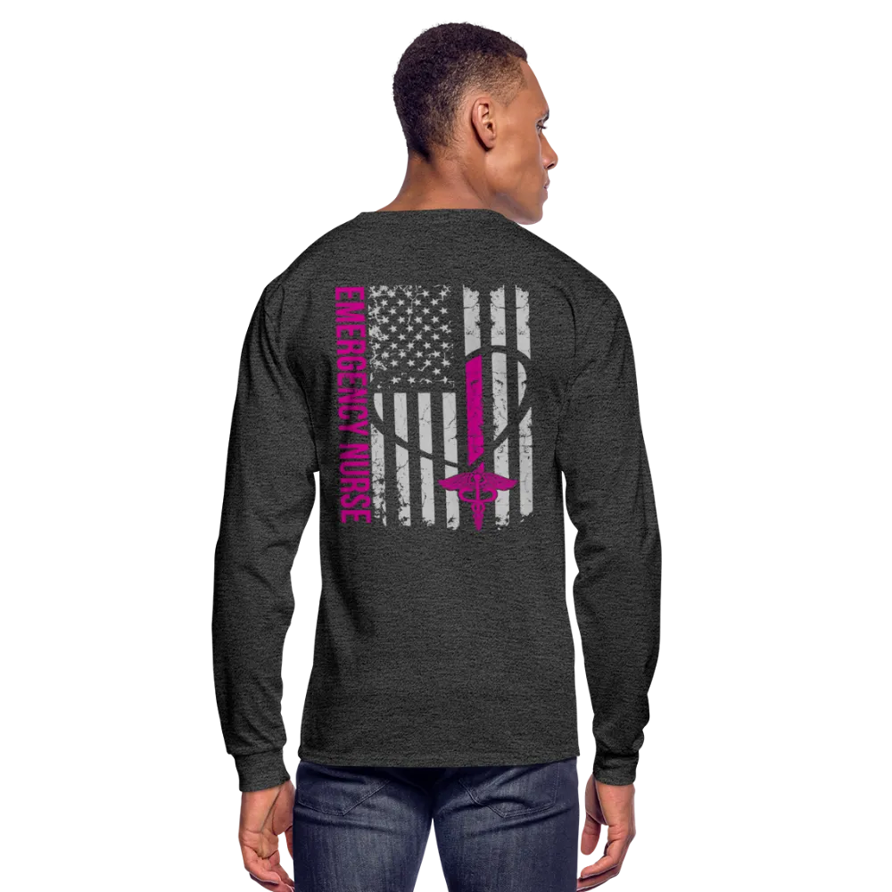 Jenna ER Nurse Flag Men's Long Sleeve T-Shirt