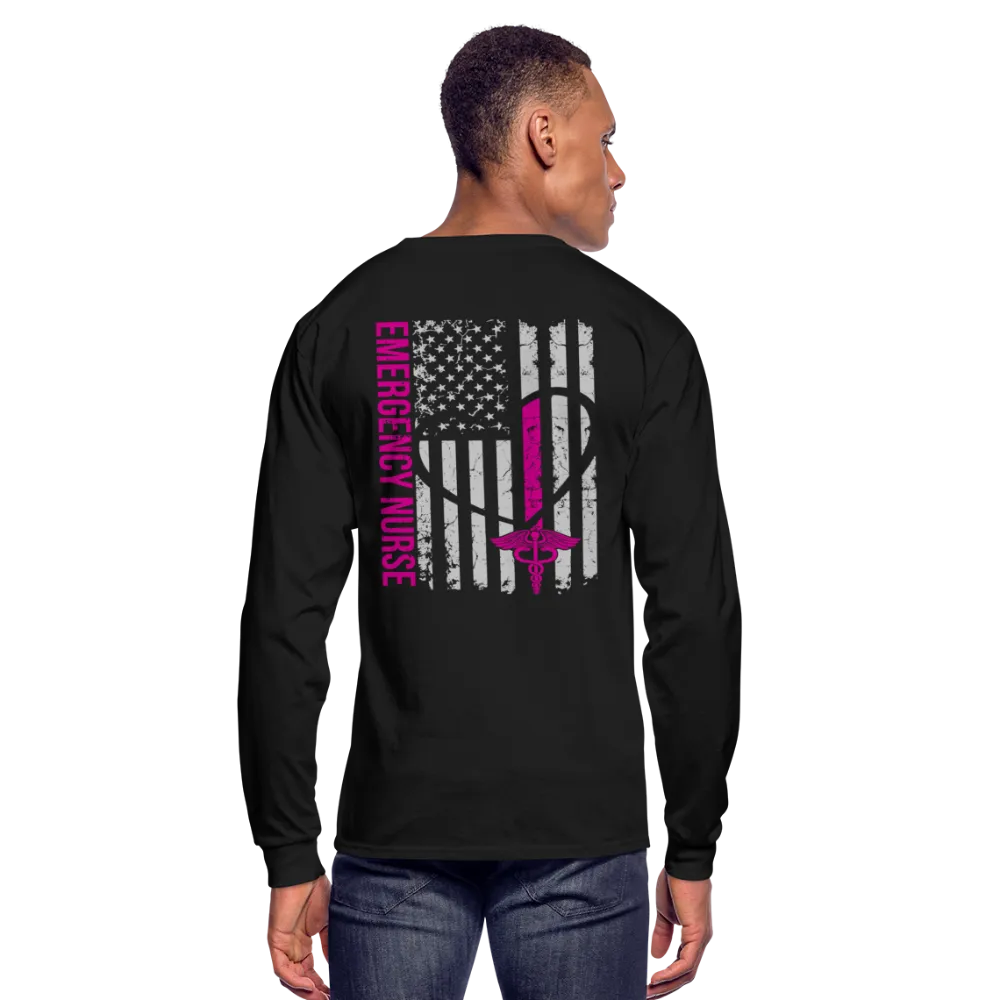 Jenna ER Nurse Flag Men's Long Sleeve T-Shirt