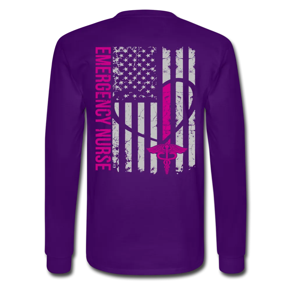 Jenna ER Nurse Flag Men's Long Sleeve T-Shirt