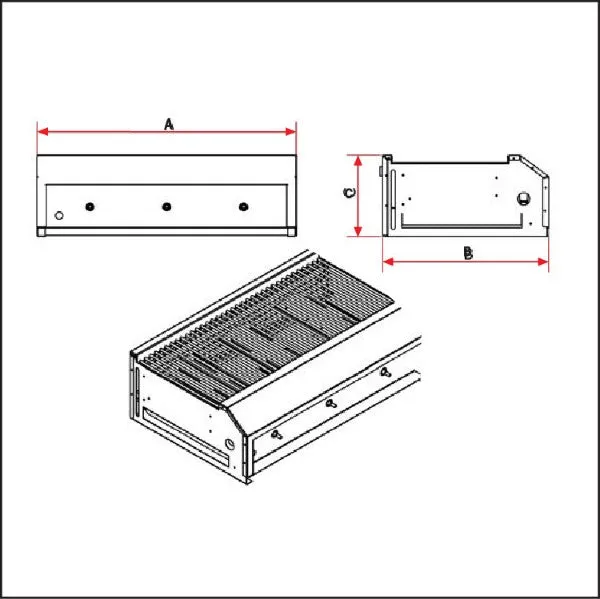 Jetmaster 5 burner shallow gas grill