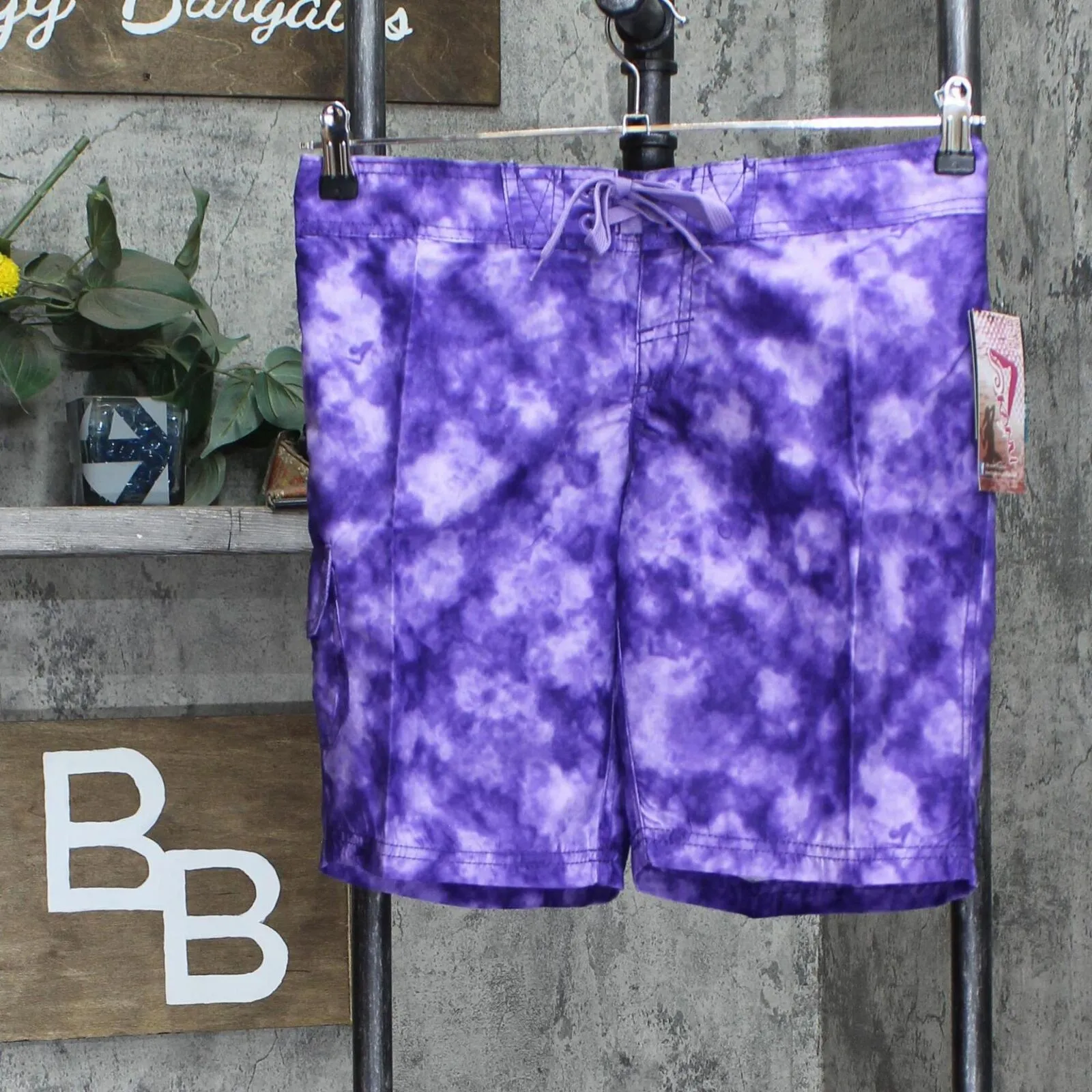 Kanu Surf Wome's Marina UPF 50  Active Swim Board Shorts Sydney Purple 2