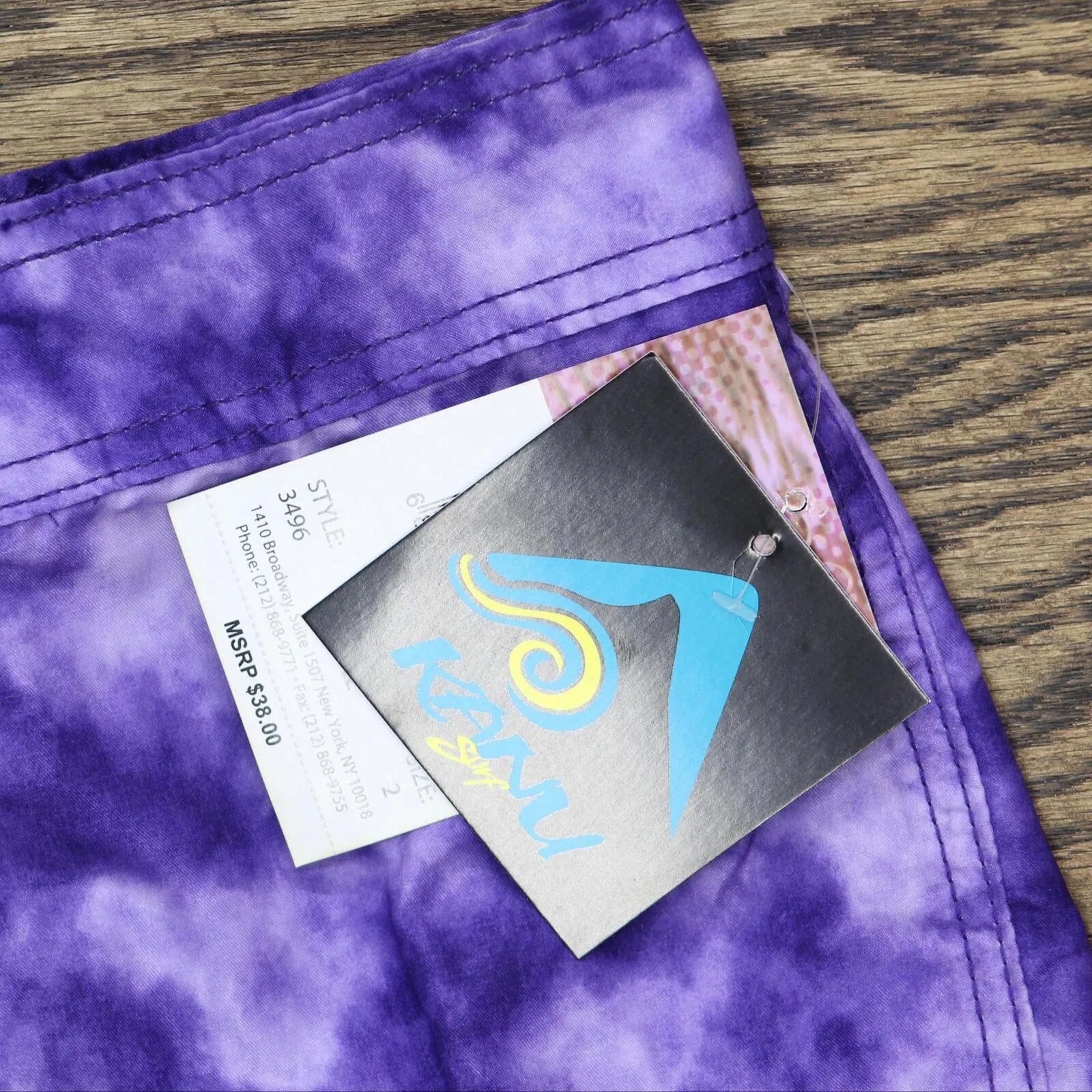 Kanu Surf Wome's Marina UPF 50  Active Swim Board Shorts Sydney Purple 2