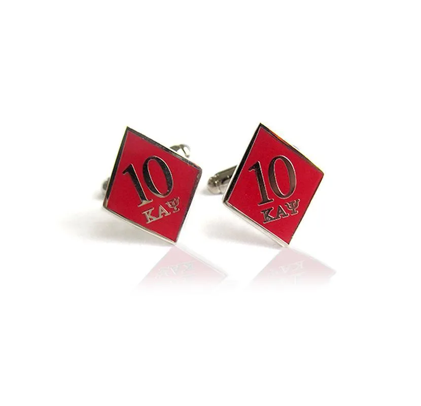 Kappa Alpha Psi 10 Klub Diamond Cufflinks