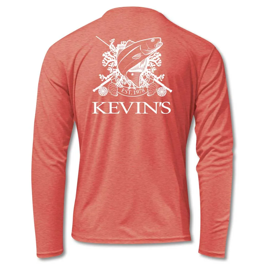 Kevin's Fish Crest Long Sleeve Performance T-Shirt