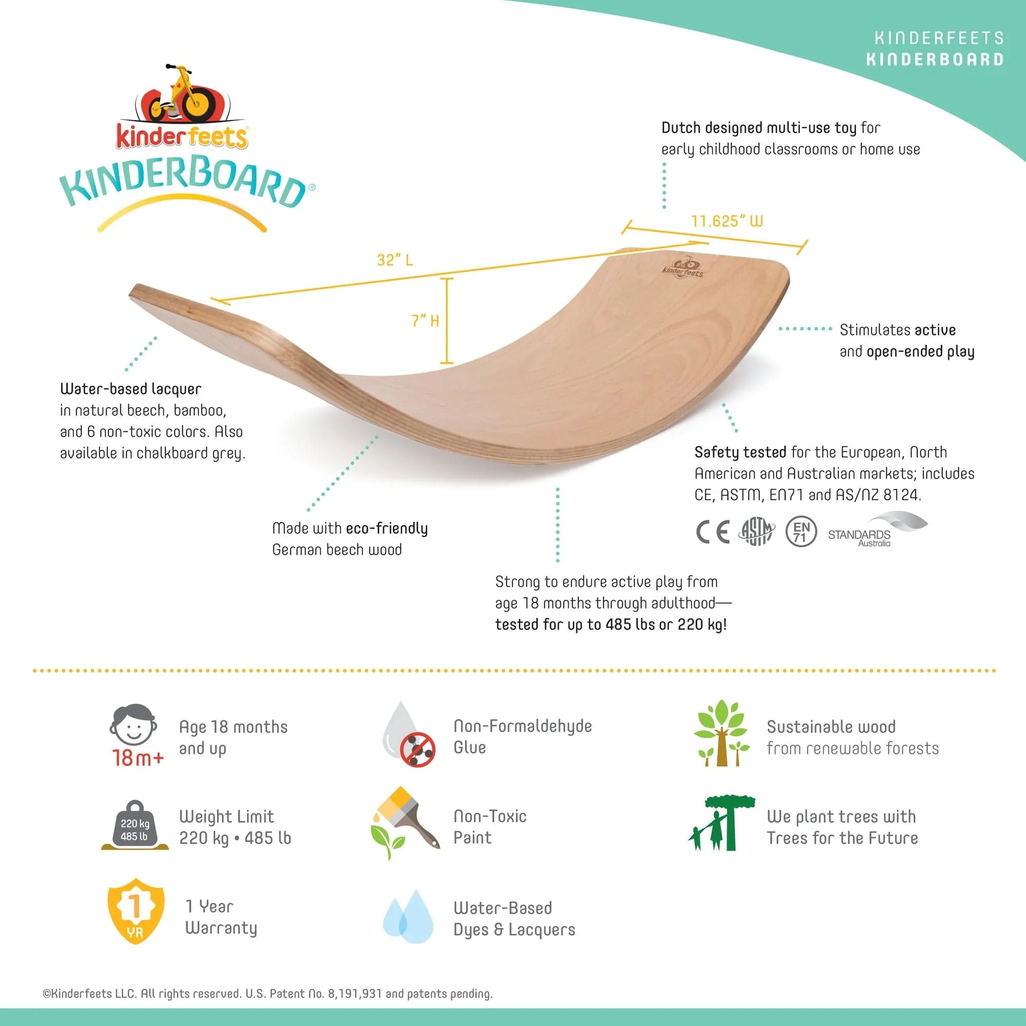 Kinderfeets Kinderboard Balance Board - Natural
