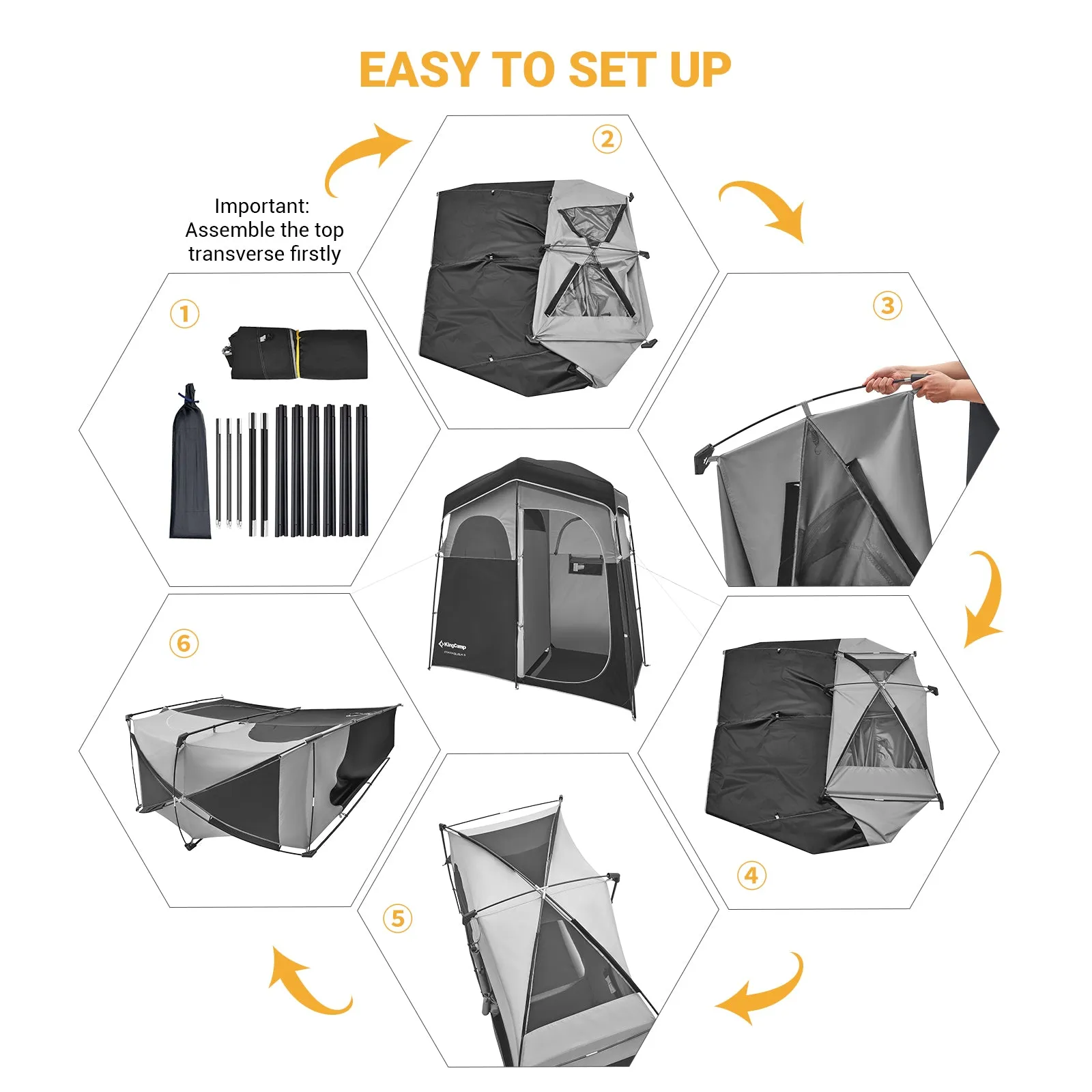 King Camp Double Room Shower Tent