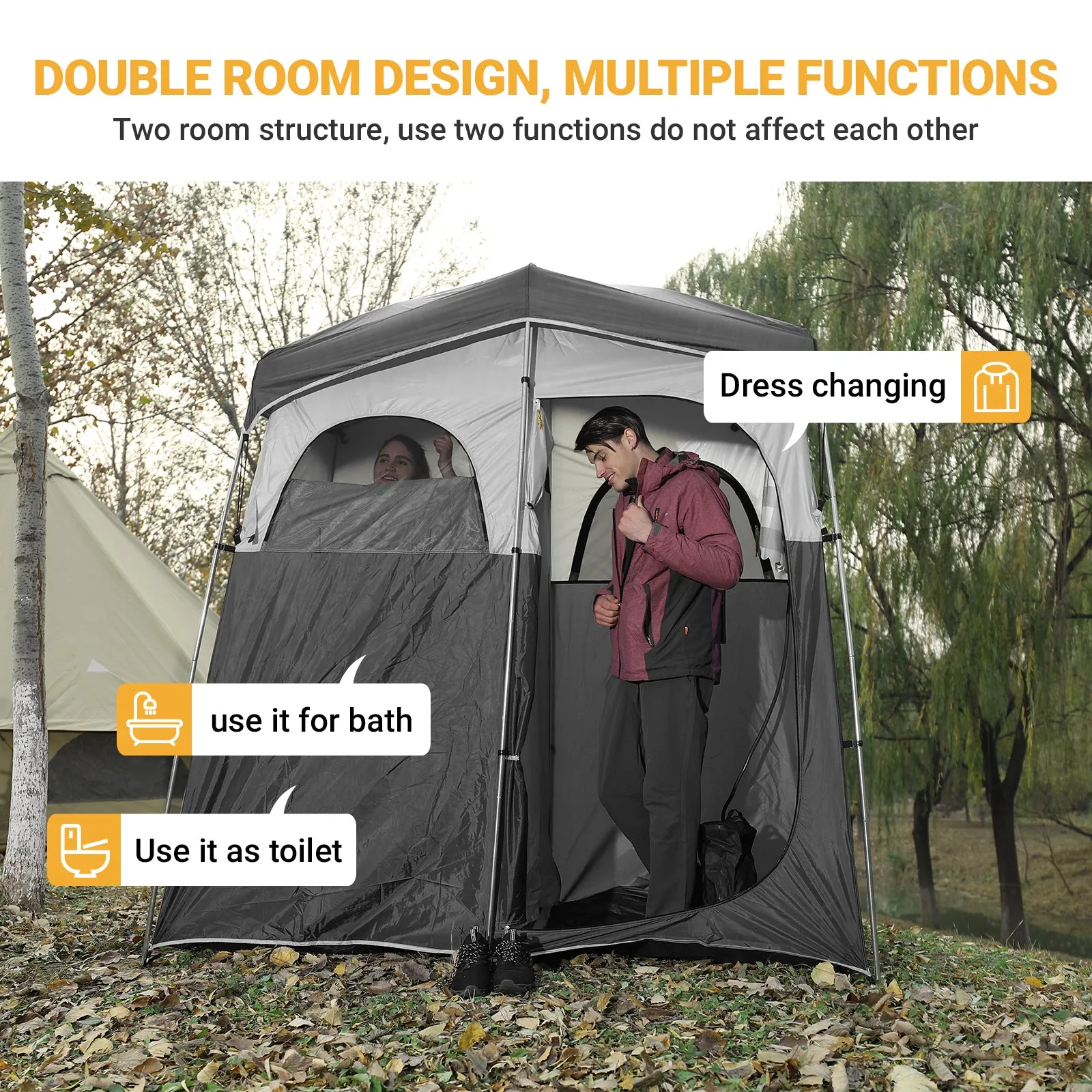 King Camp Double Room Shower Tent