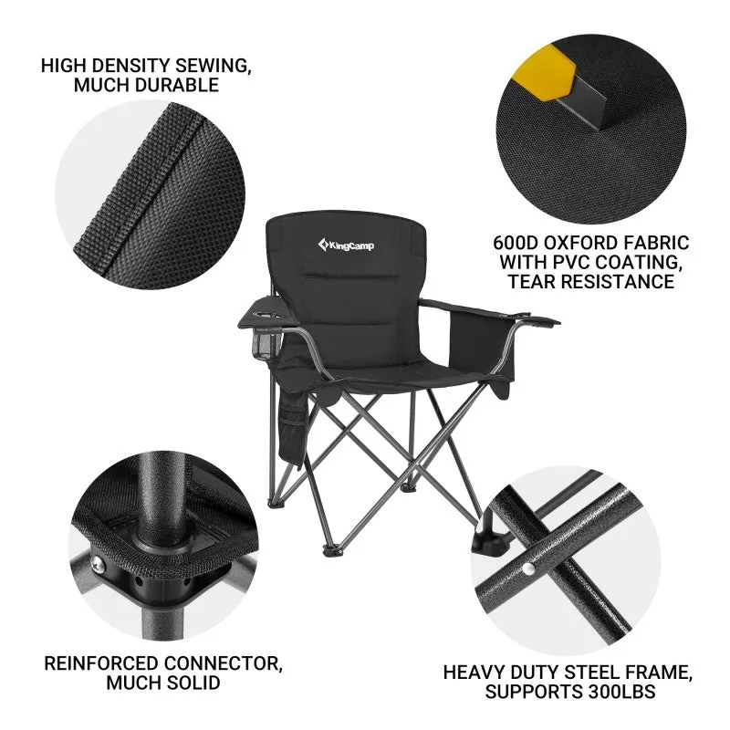 KingCamp Oversized Folding Chair Lotus Black