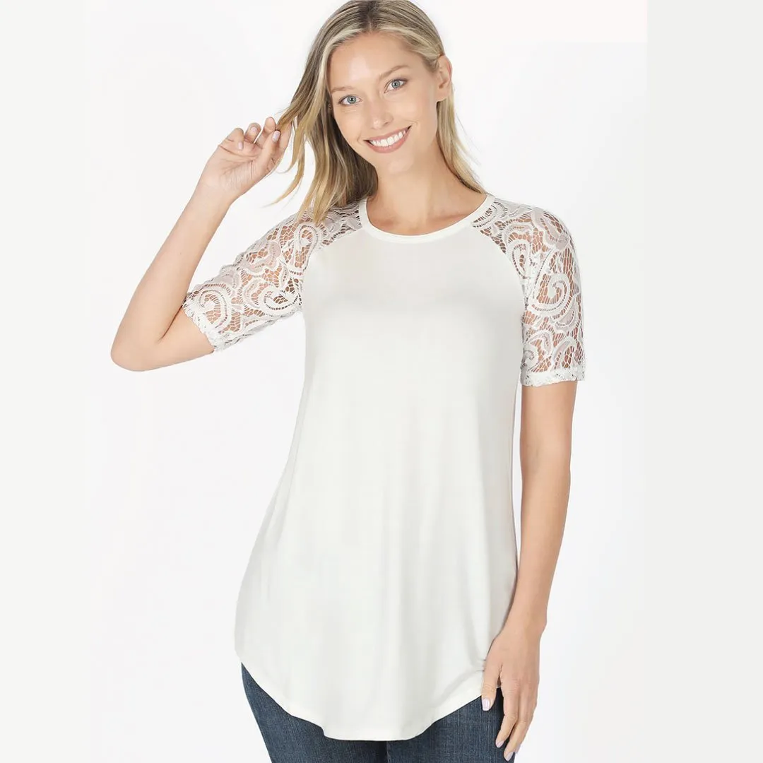 Lace Sleeve Top