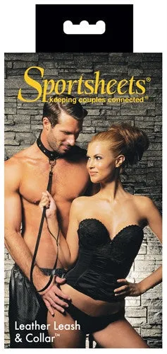 Leather Collar and Leash Set