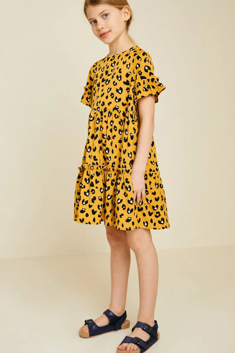 Leopard Mini Babydoll Dress