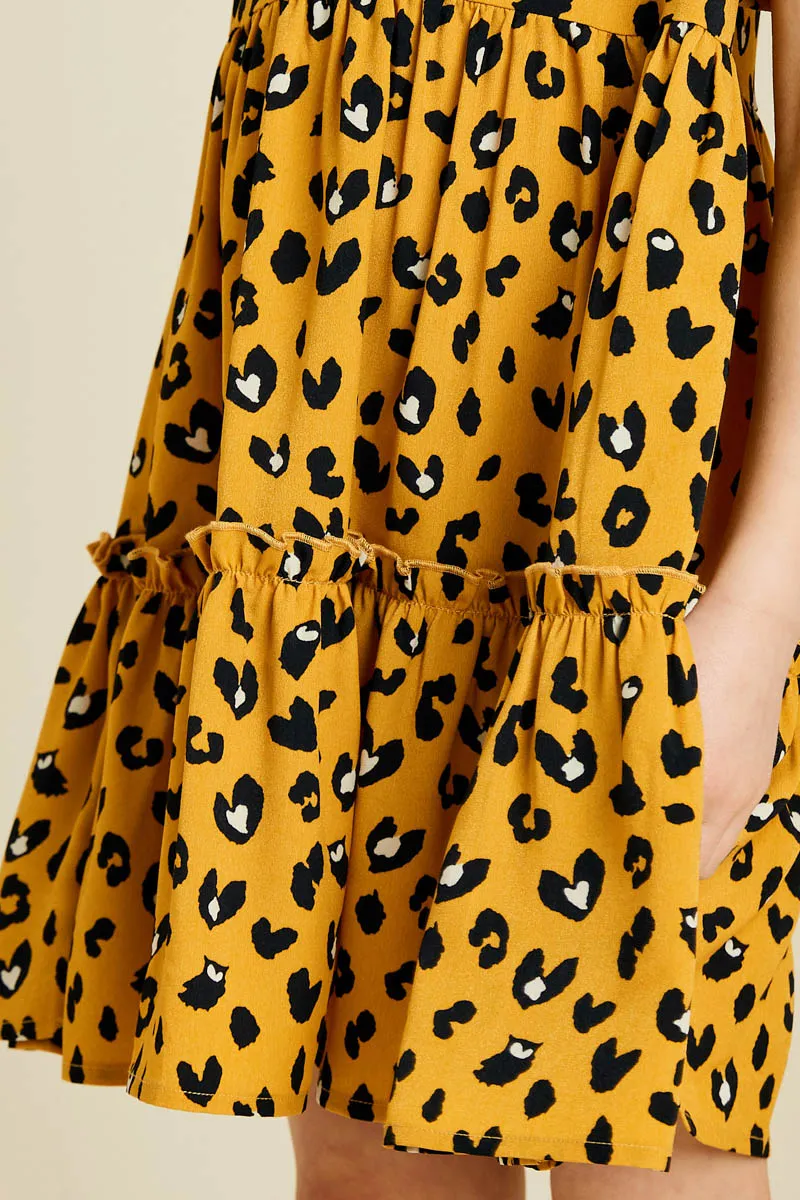 Leopard Mini Babydoll Dress