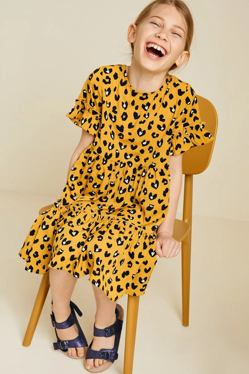 Leopard Mini Babydoll Dress
