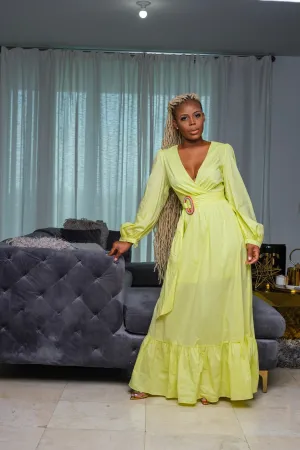 Long Neon Yellow Dress