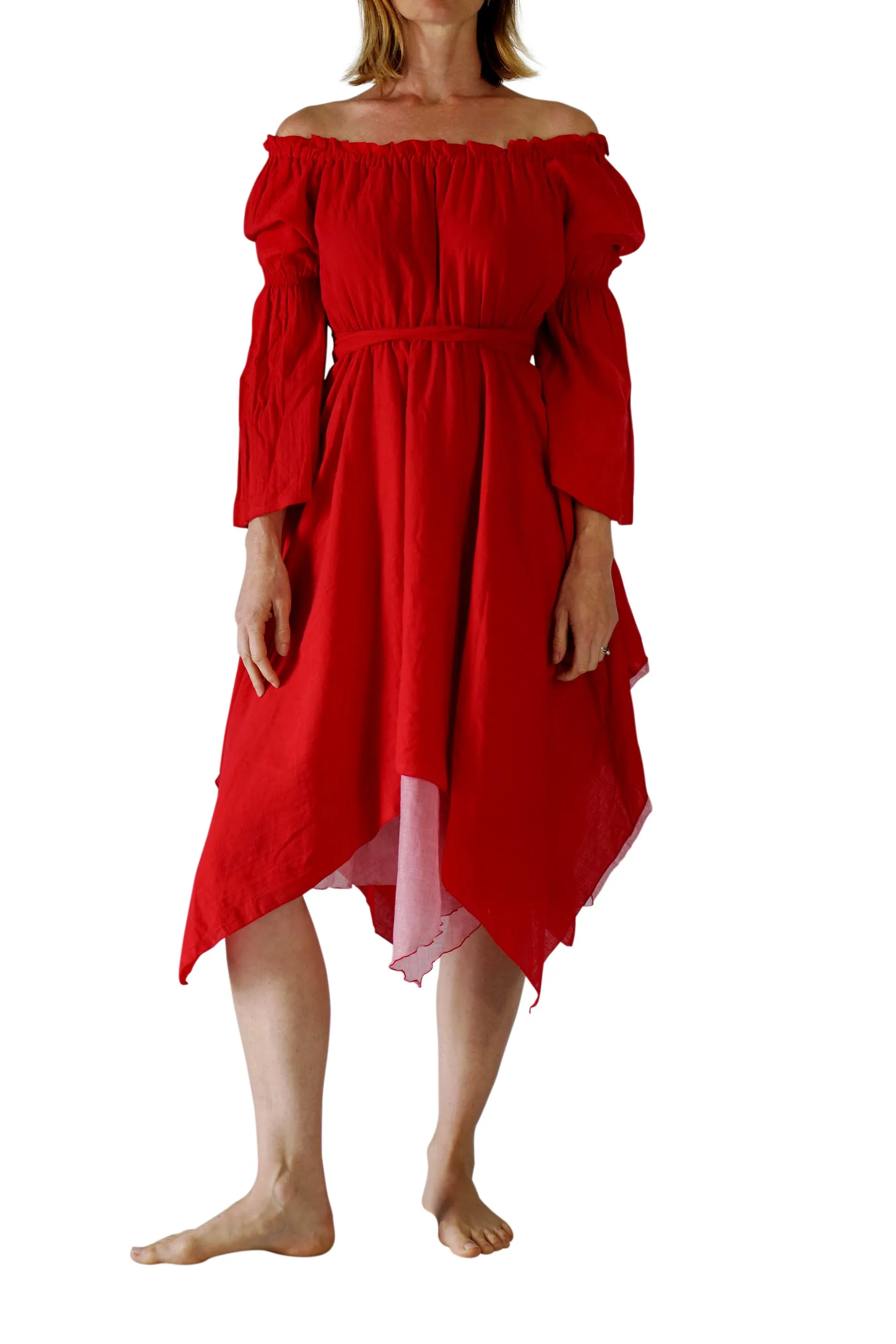 'Long Sleeved' Renaissance Festival Dress - Vivid Red
