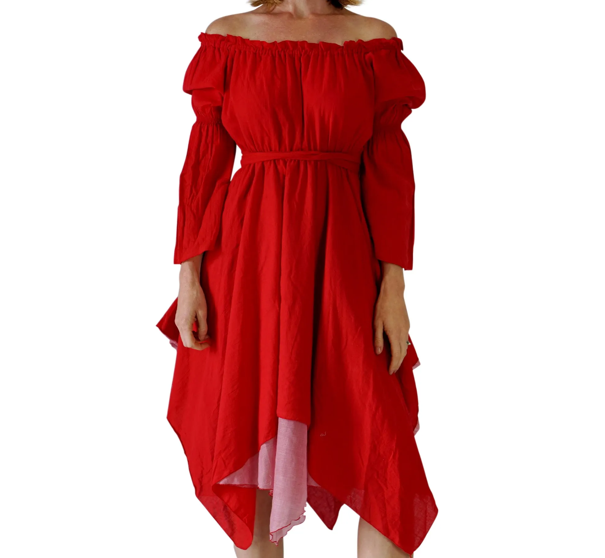 'Long Sleeved' Renaissance Festival Dress - Vivid Red
