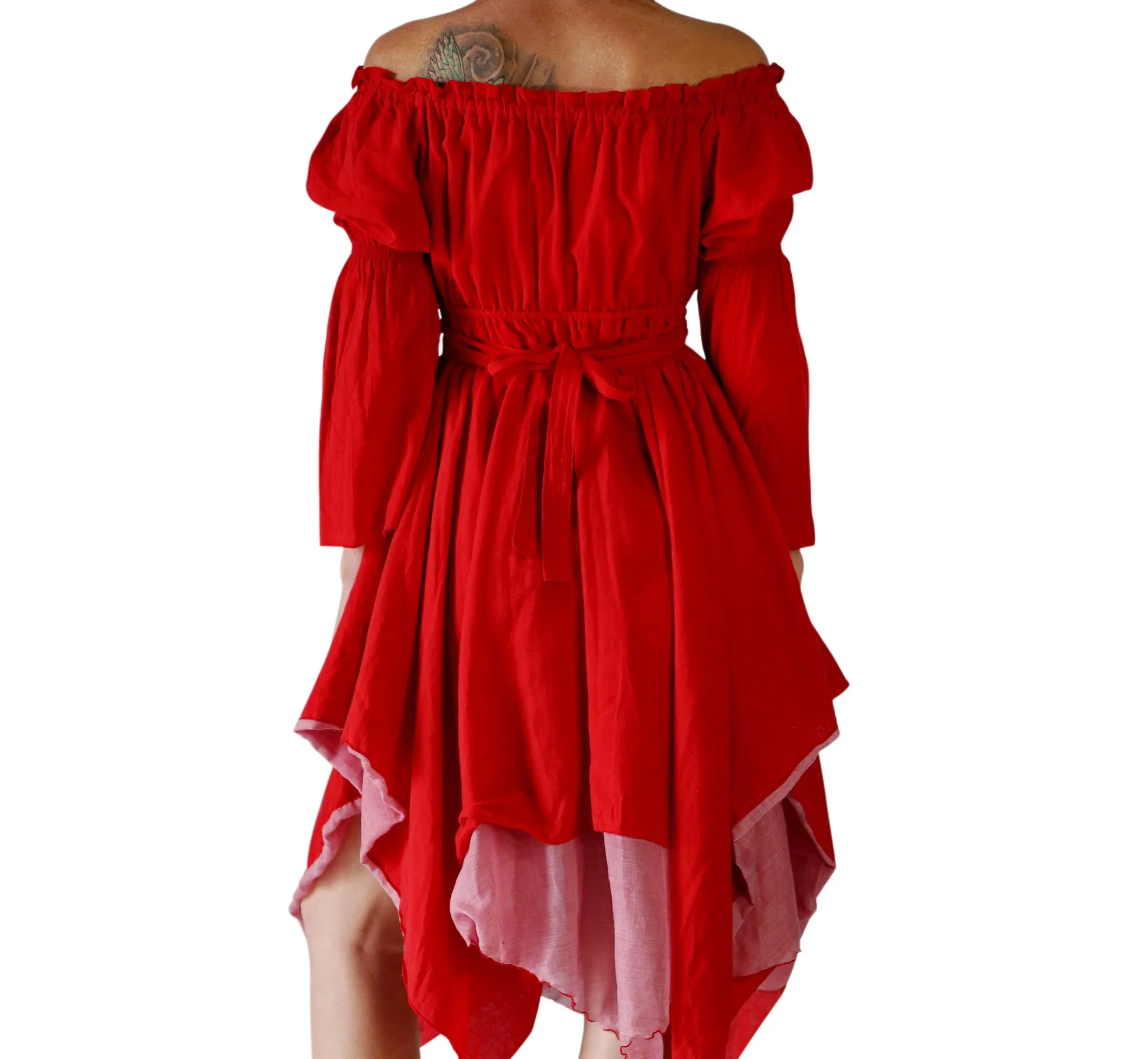 'Long Sleeved' Renaissance Festival Dress - Vivid Red