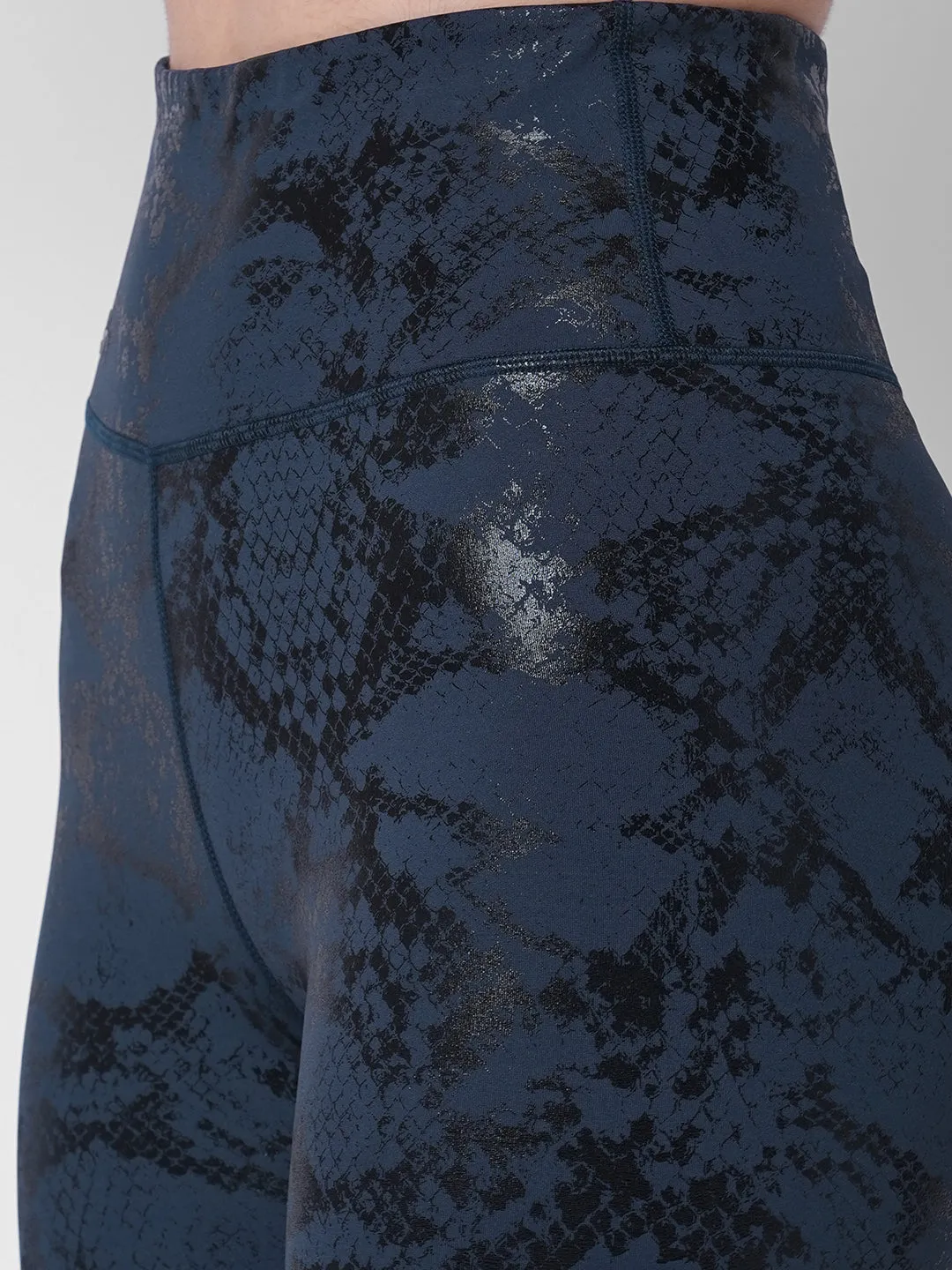 Luxury active snake print high waist tights