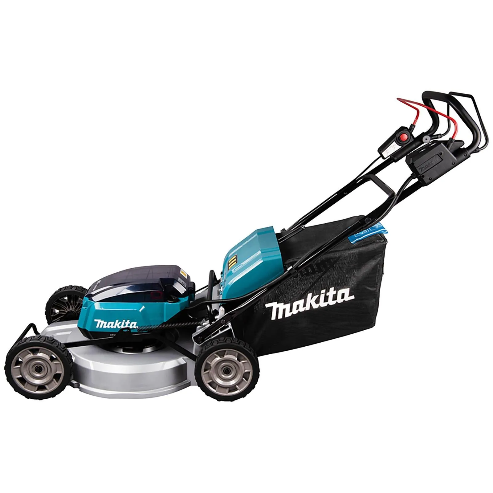 Makita 53cm Lawn Mower Kit Twin 18V LXT Li-ion Cordless Garden Grass Outdoor 4 x 5Ah Battery and Dual Rapid Charger DLM533PT4