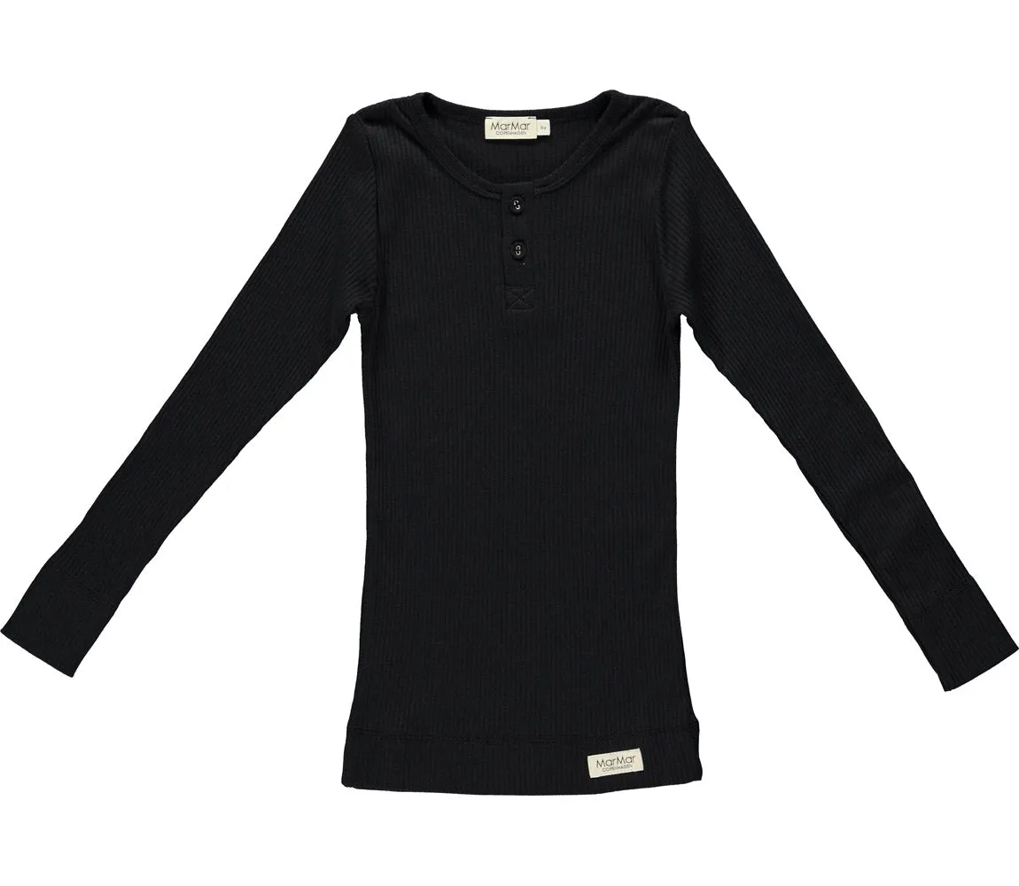 MArMar NOOS Black Long Sleeve Tee with Buttons