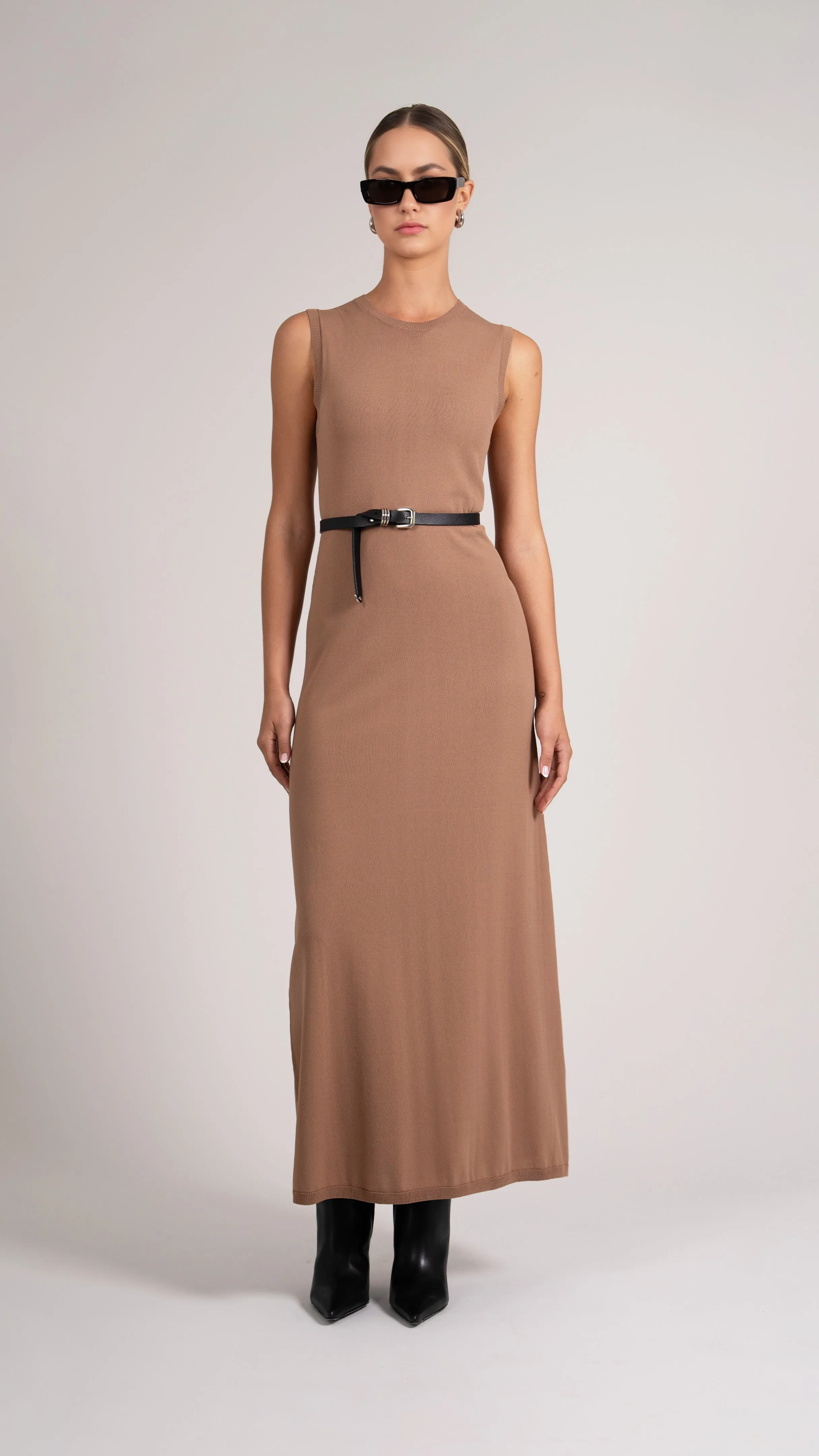 Marylin Knit Dress- Camel