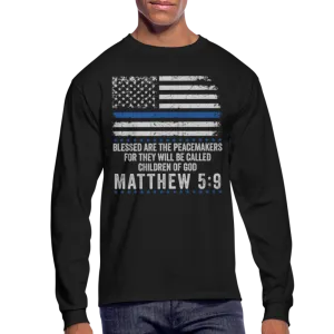 Matthew 5:9 Men's Long Sleeve T-Shirt (H)