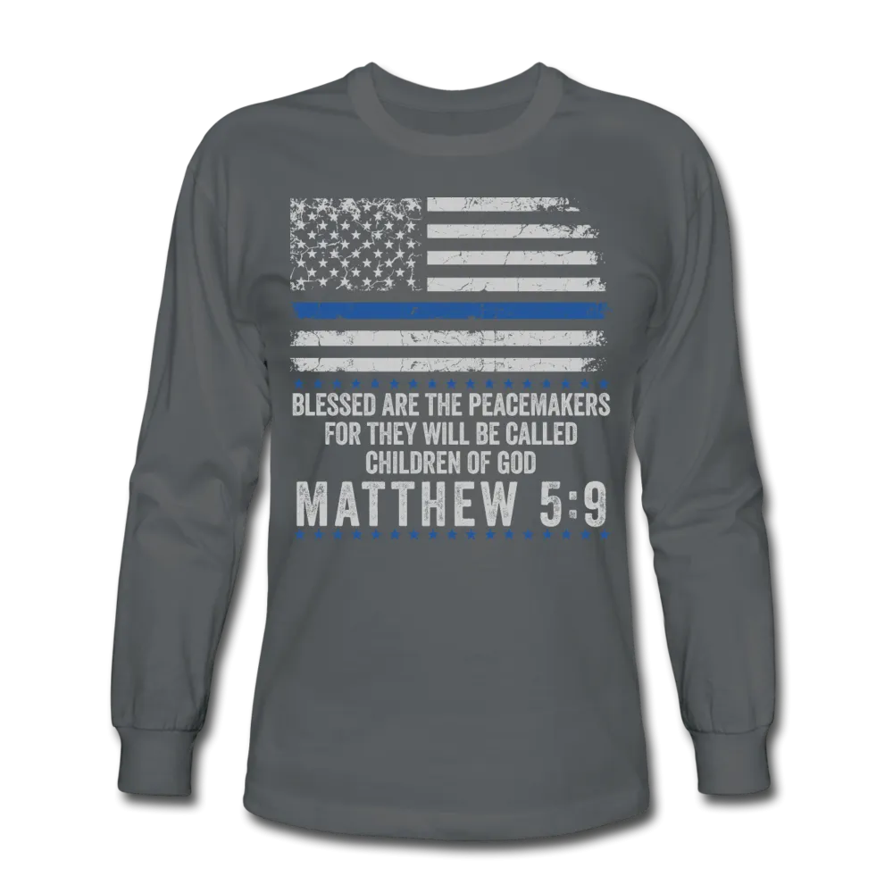 Matthew 5:9 Men's Long Sleeve T-Shirt (H)