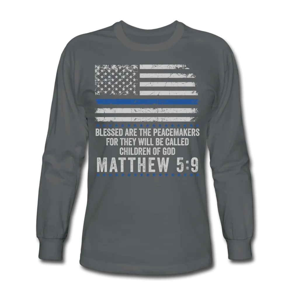 Matthew 5:9 Men's Long Sleeve T-Shirt (H)