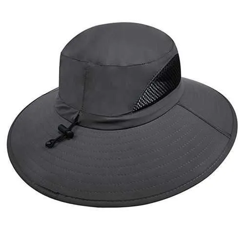 Men Plus Size Sunscreen Wide Brim UV Protection Fishing Hat