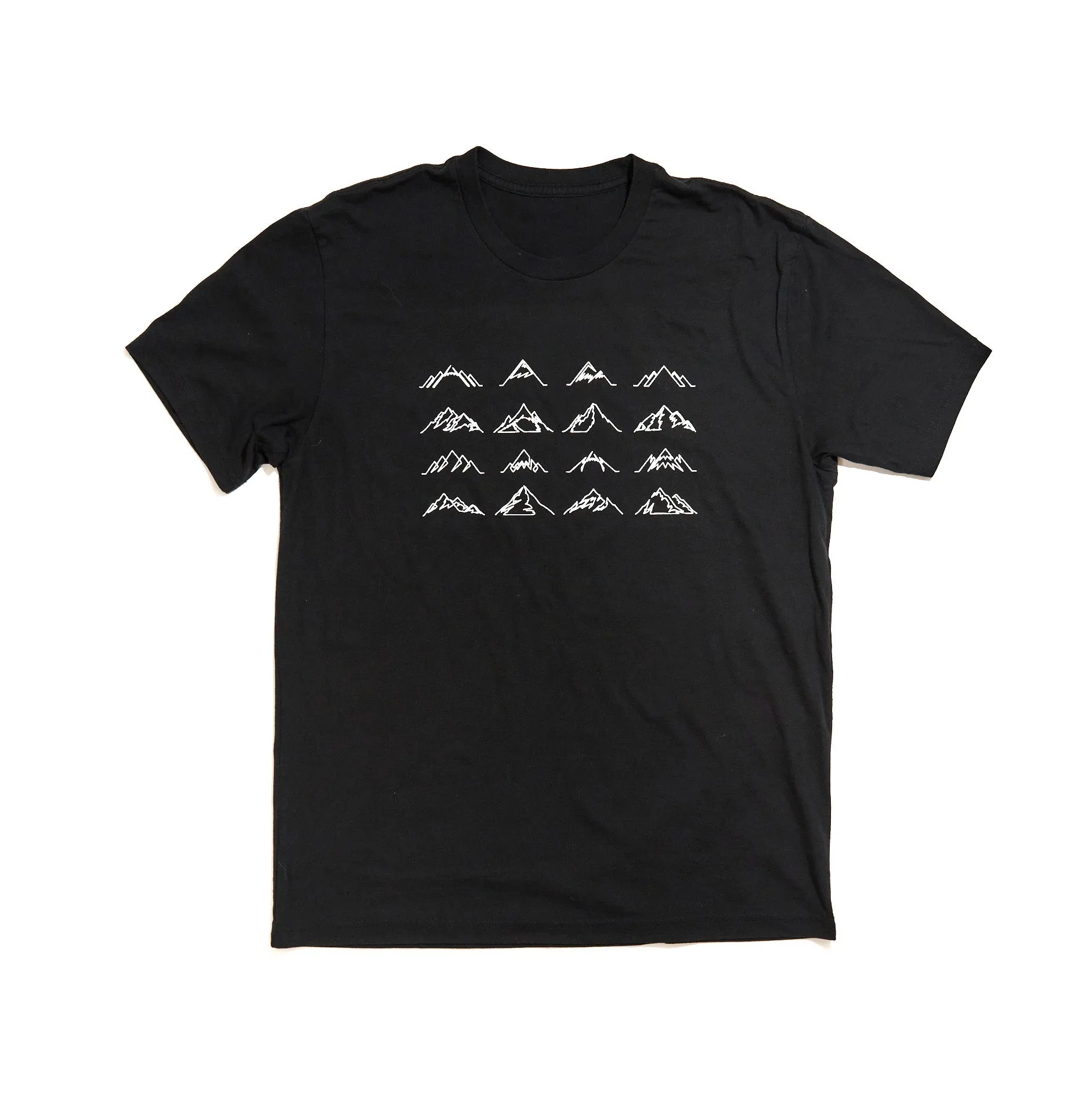 Men's 16 Mountains Upcycled T-Shirt in Black (Large)