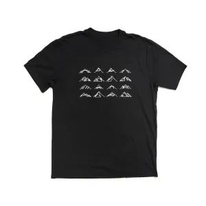 Men's 16 Mountains Upcycled T-Shirt in Black (Large)